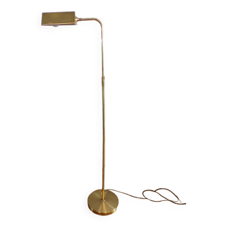 Brass reading floor lamp