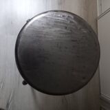 Pair of Industrial Stools in Raw Metal