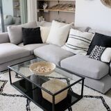 Reversible rug - hand-woven recycled cotton - 170 x 240 cm