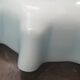 Old suspension lamp opaline blue hexagonal Art Deco 1930 TBE Ø 26.3 cm