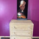 Commode 3 tiroirs art déco en bois