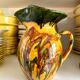Glazed ceramic pitcher