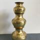 Three small brass vases
