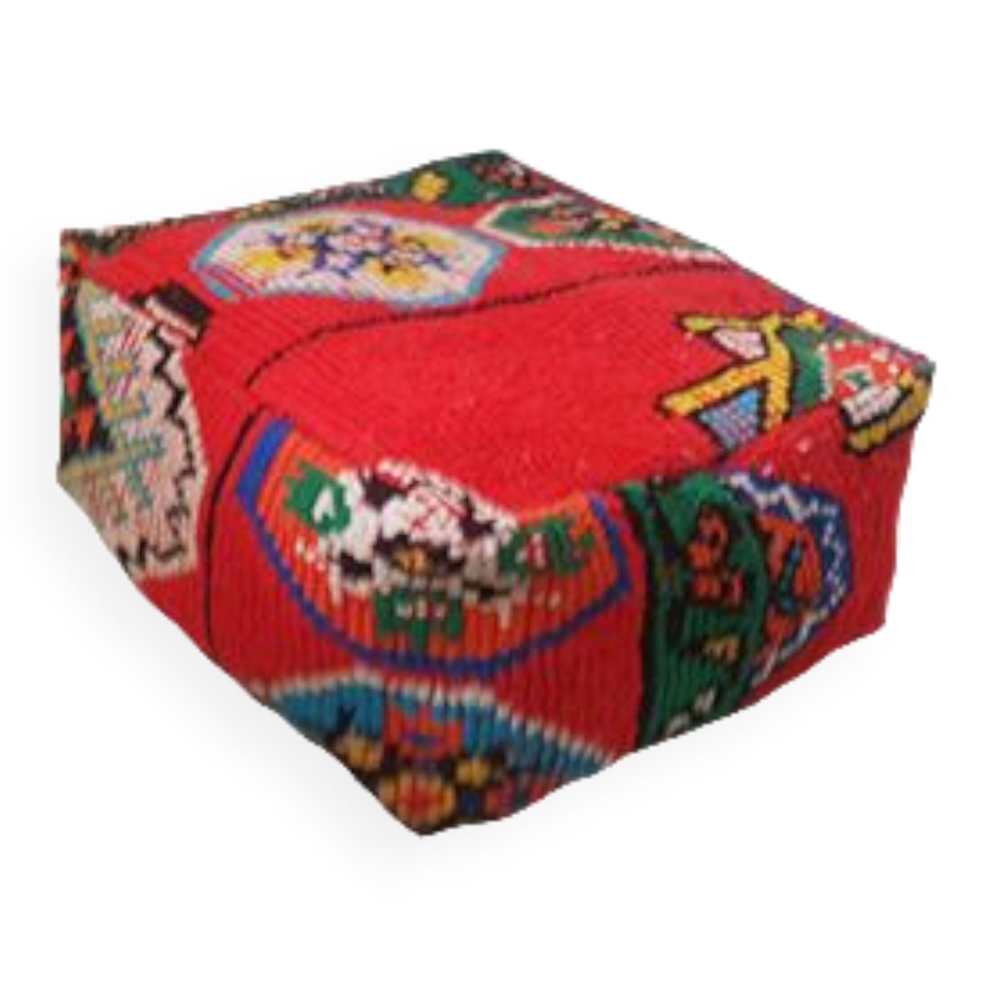 Moroccan carpet pouf / floor pillow