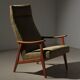 Fauteuil vintage velours vert
