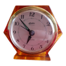 Linden art deco alarm clock translucent amber