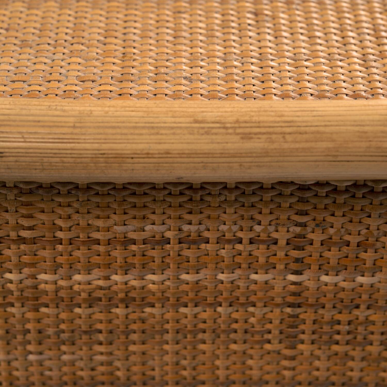 Bureau en rotin tressé et bambou avec charnières en bronze, Italie, années 1960