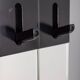 Pair of wall hangers with vintage 70s mirrors italian design