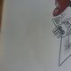 Caricature drawing signed by Georges Lavagne 1950