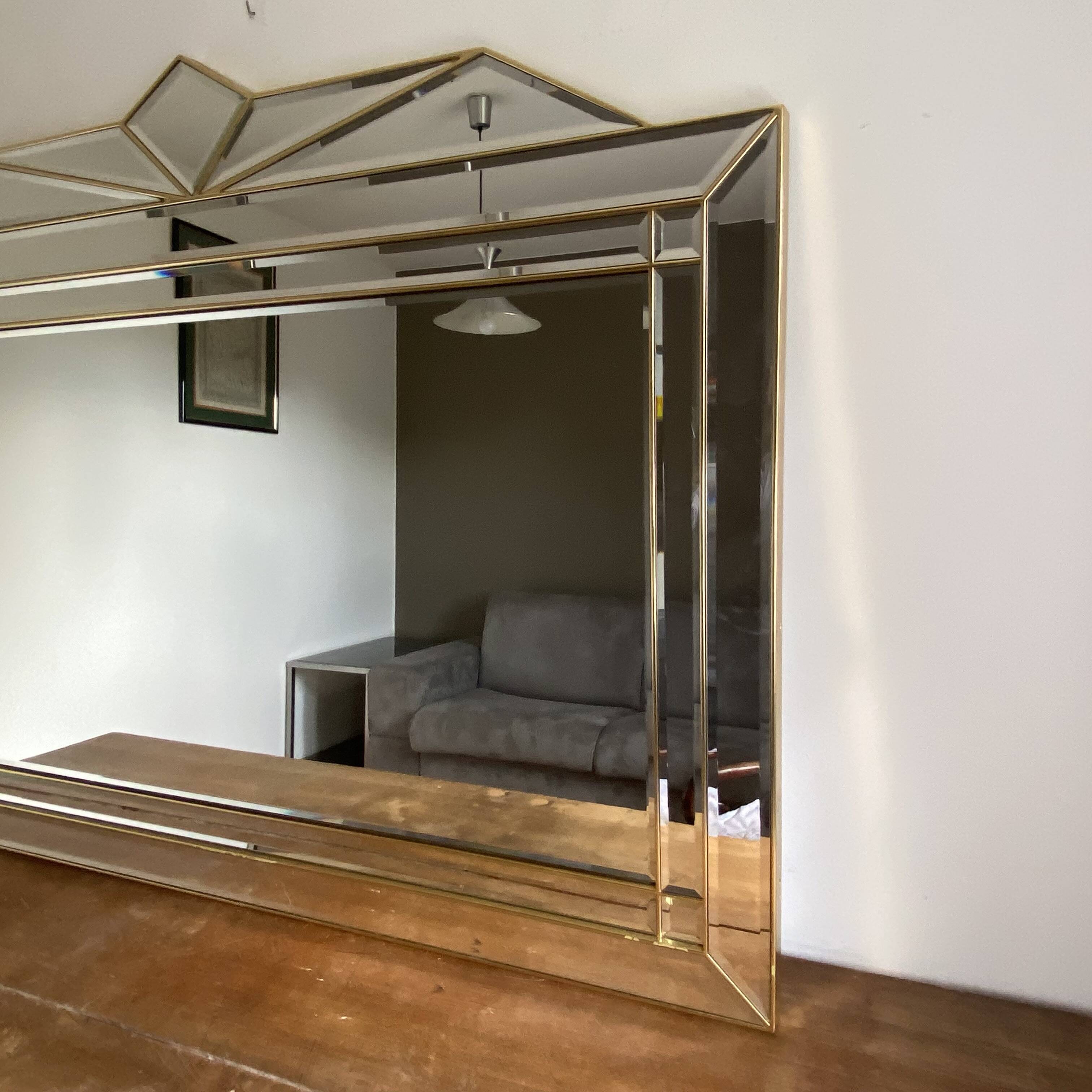 Deknudt parclose mirror. 1970. Hollywood Regency. 142x110.
