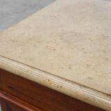 Pair Louis XV‑Style Nightstands with Marble Tops, France ca. 1900