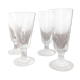 Suite de 4 verres à pieds soufflés