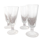Suite de 4 verres à pieds soufflés