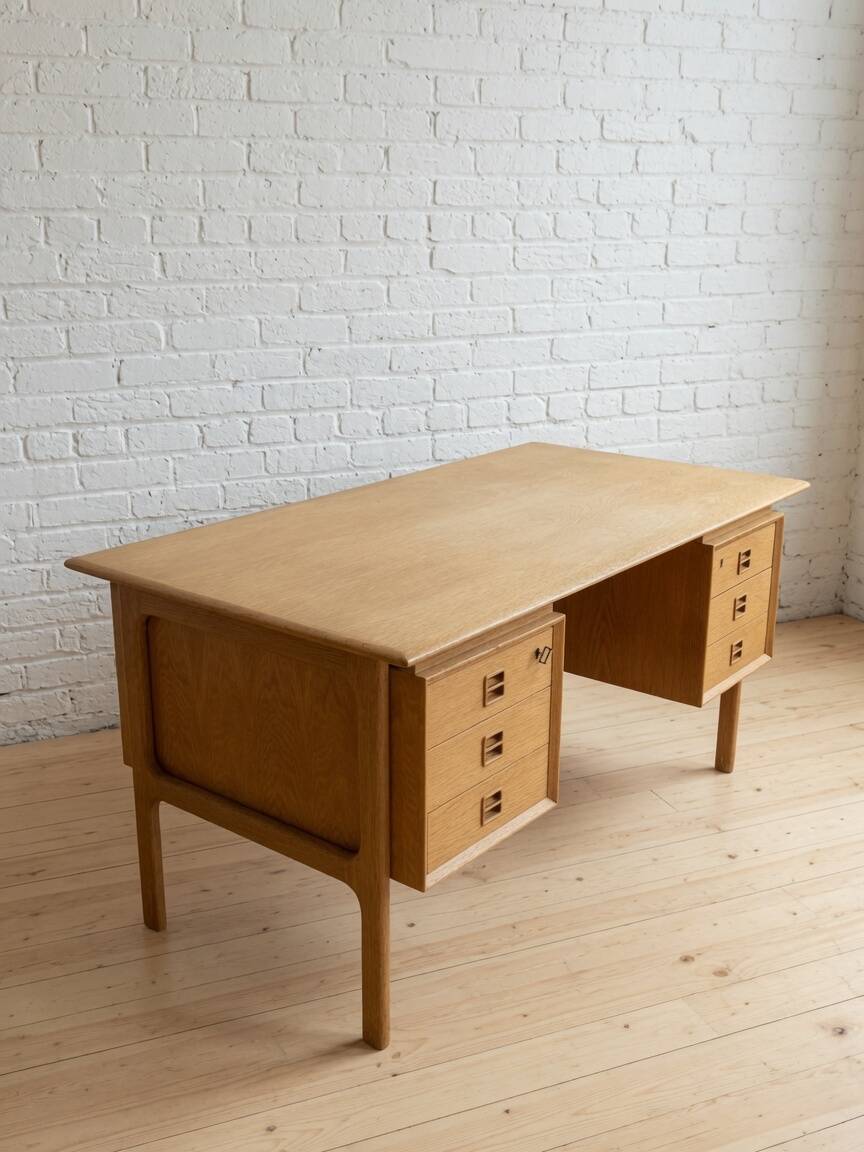 Oak Executive Desk By Arne Vodder From Brouer Møbelfabrik, Denmark, 1960s