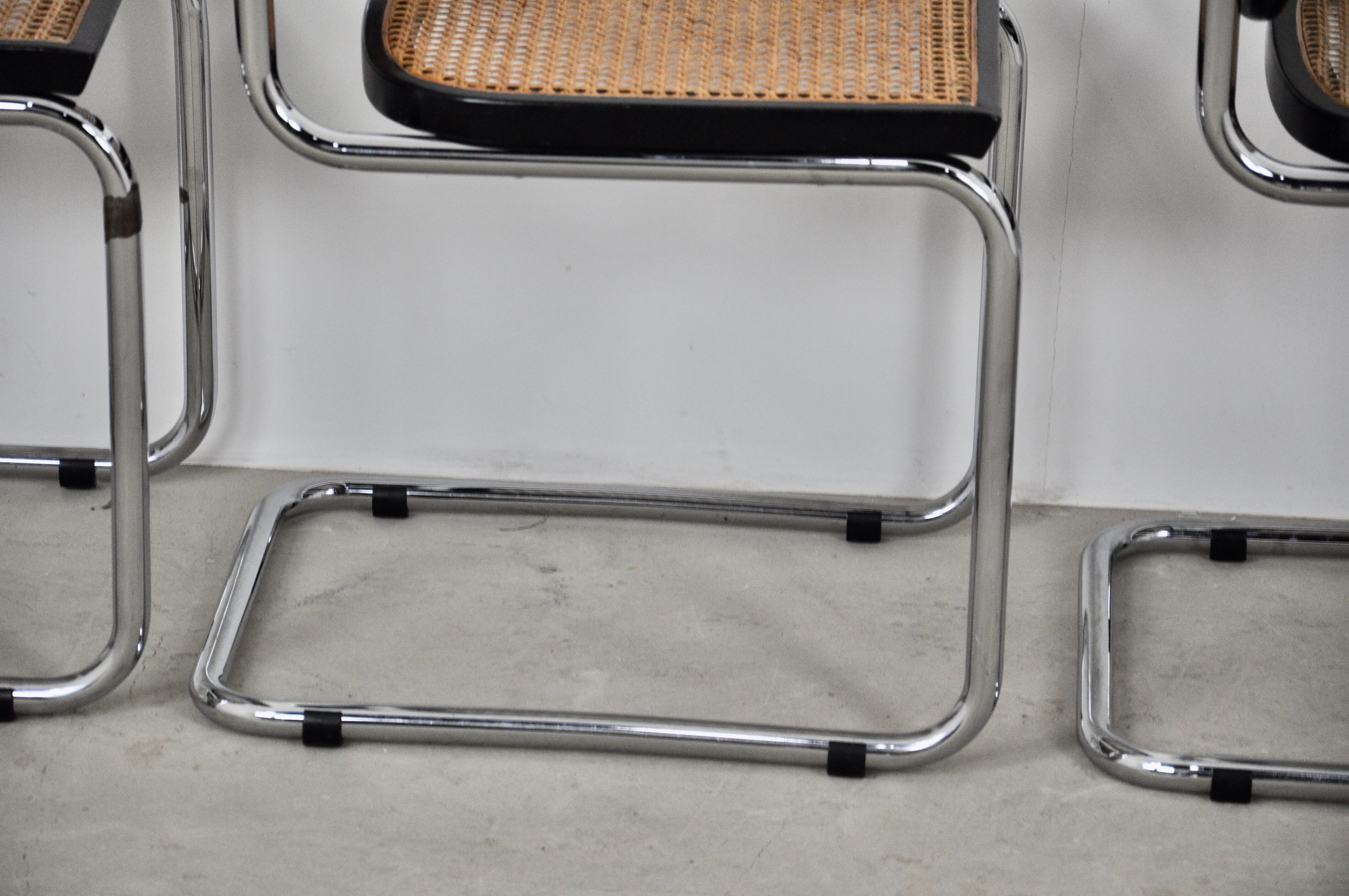 Knoll International Dinning chairs by Marcel Breuer 1980S Set8