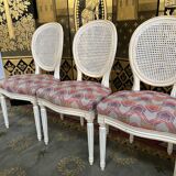 4 chairs louis XVI style medallion