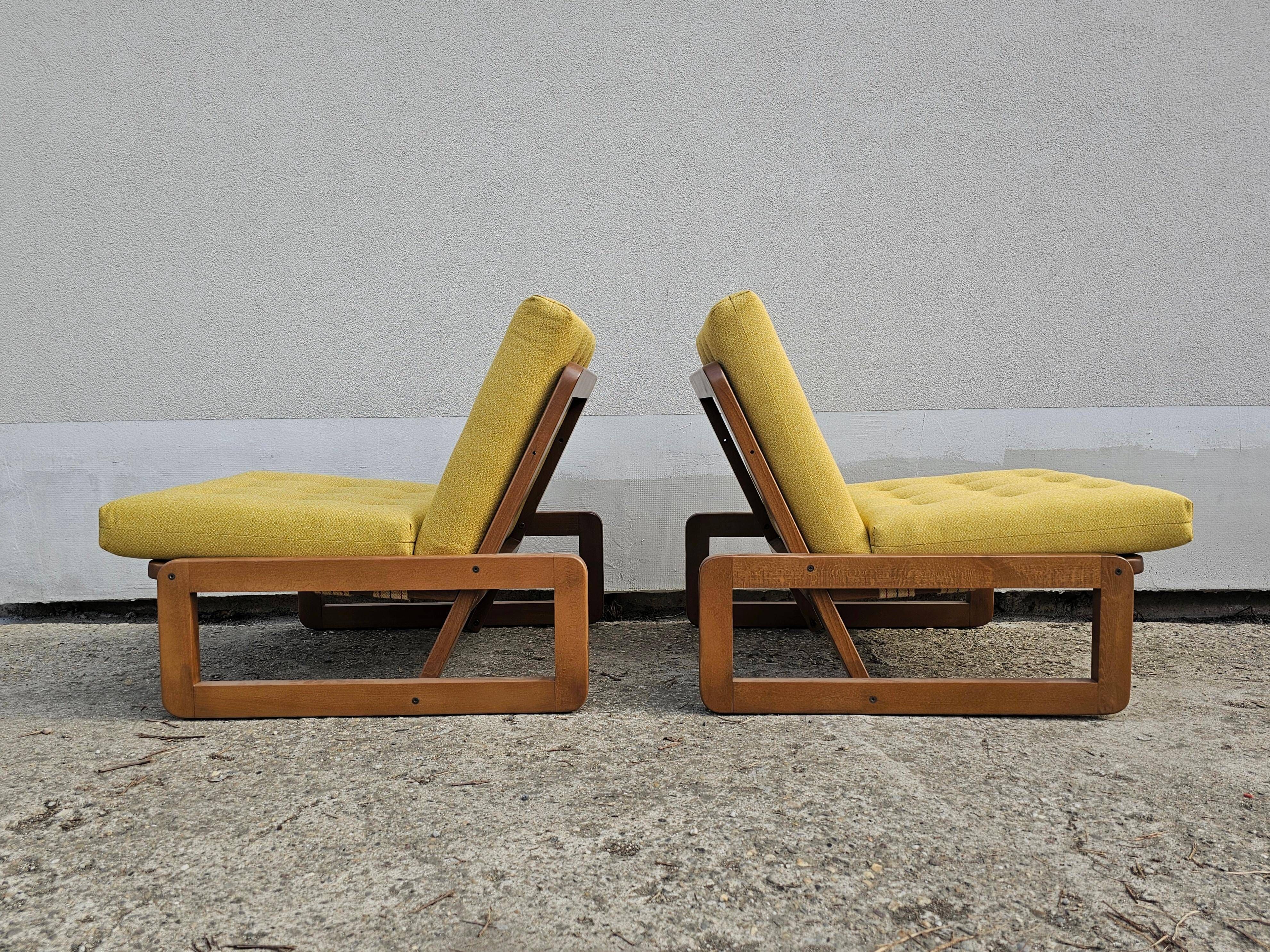 Pair of Mid Century Modern lounge chairs by Branko Ursic for Stol Kamnik.