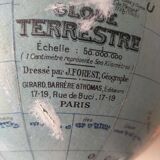 Terrestrial globe drawn by j forest edited by girard barrere & thomas