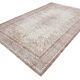 Tapis antique turc en laine rose fait à la main