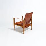 Kaare Klint Safari Chair in Oak and Leather by Rud Rasmussen