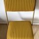 Lafuma folding chairs in velvet and gold metal