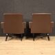 Pair of Italian design armchairs in skai