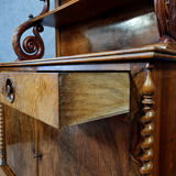 Vaisselier called Saint Hubert time Napoleon III in walnut bramble