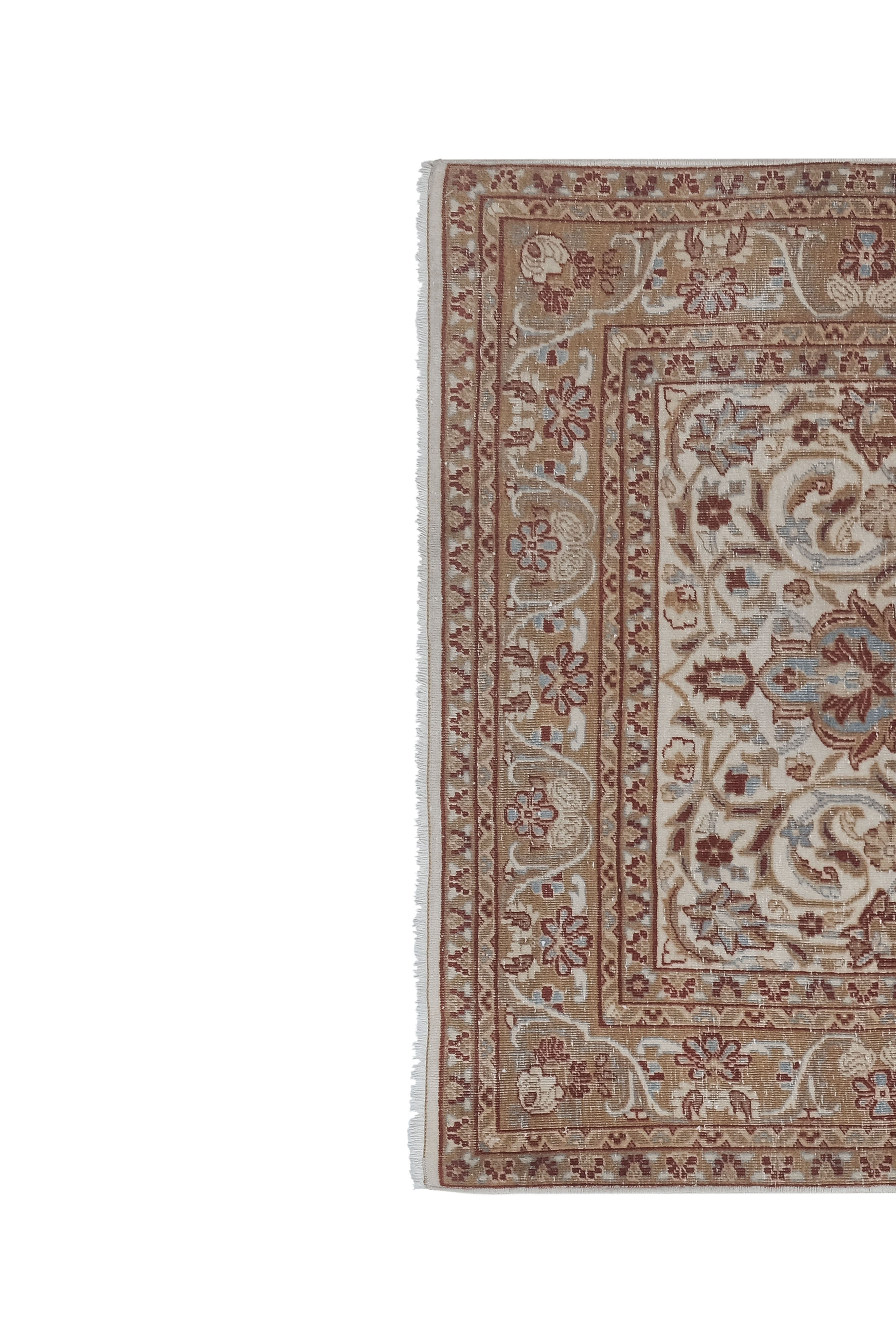 Mid-Century Modern Anatolia Faded Colors Low Pile Rug with Medallion 2'10" X 5'