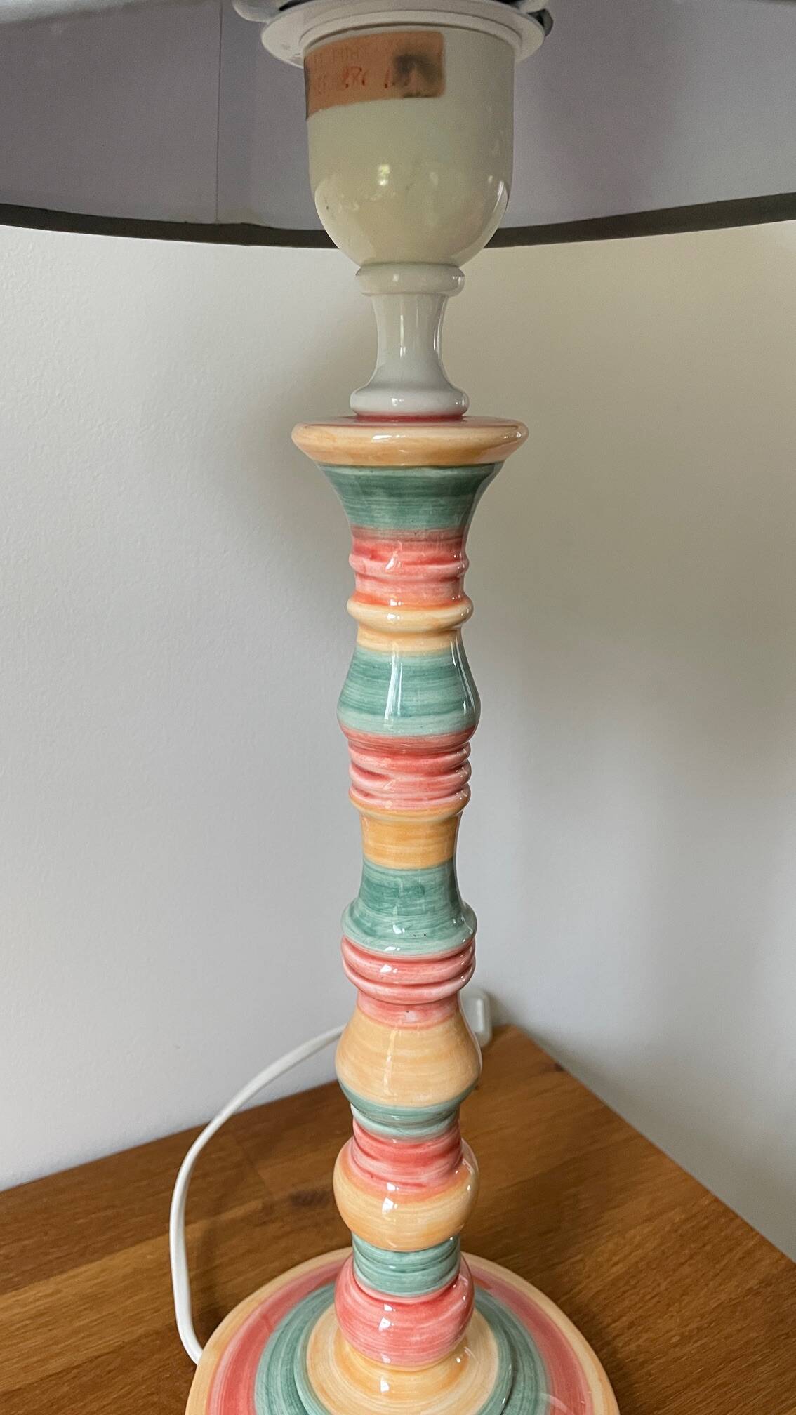 Ceramic lamp by 0. corro vintage