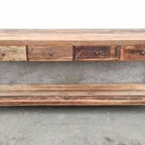 Console with 4 drawers in old wood