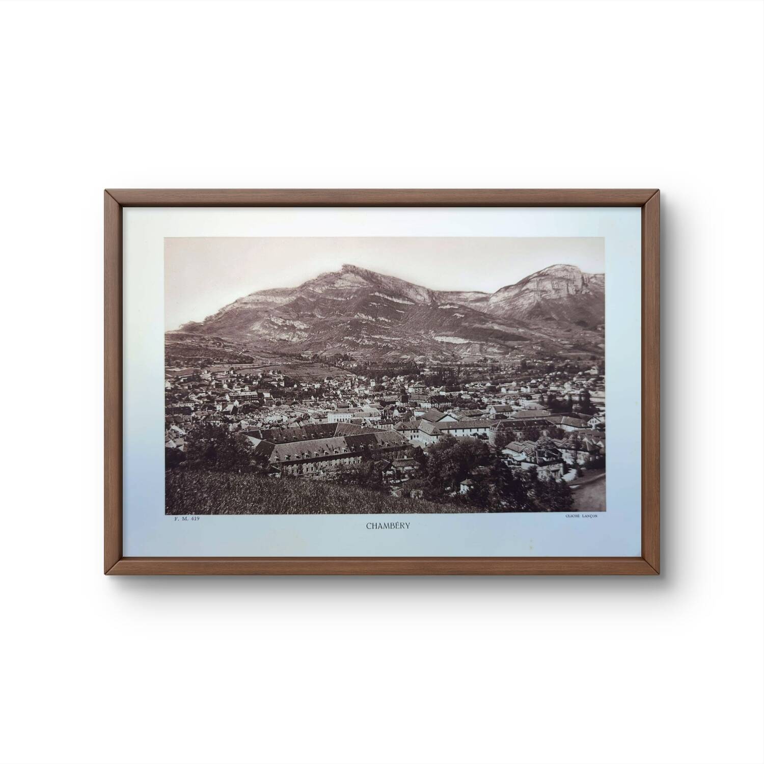Chambéry, Savoie, photo print from 1942.