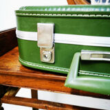 Green air hostess suitcase