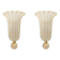 Pair of Murano Glass Wall Sconces with Gold Dust Inclusions