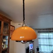 Suspension vintage opaline orange " viro "
