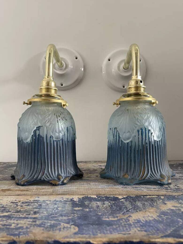Pair of Art Deco wall lights