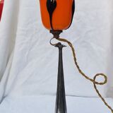Art nouveau lamp signed Paul Follot tulip Loetz