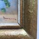 Set of 2 paintings bouquets of flowers with golden frame (signed Morgan)
