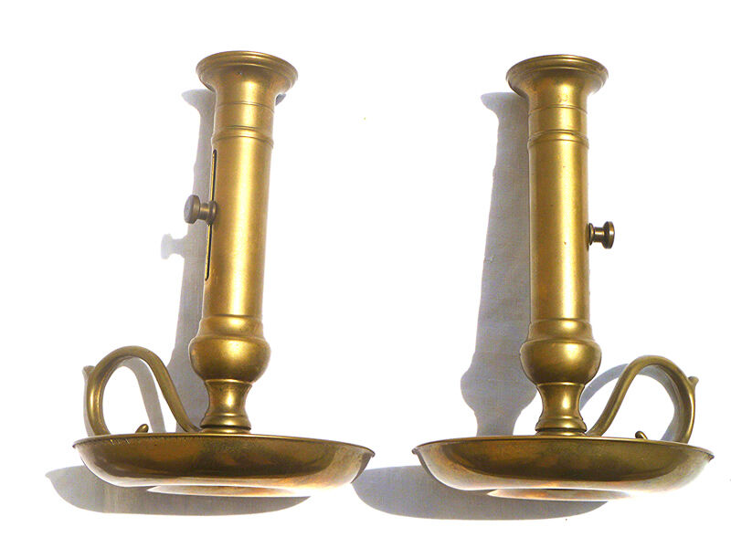 Pair of candlesticks, vintage brass