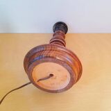 Turned wooden lamp base, 1970