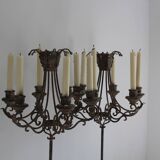 Chandeliers sur pieds, candélabres
