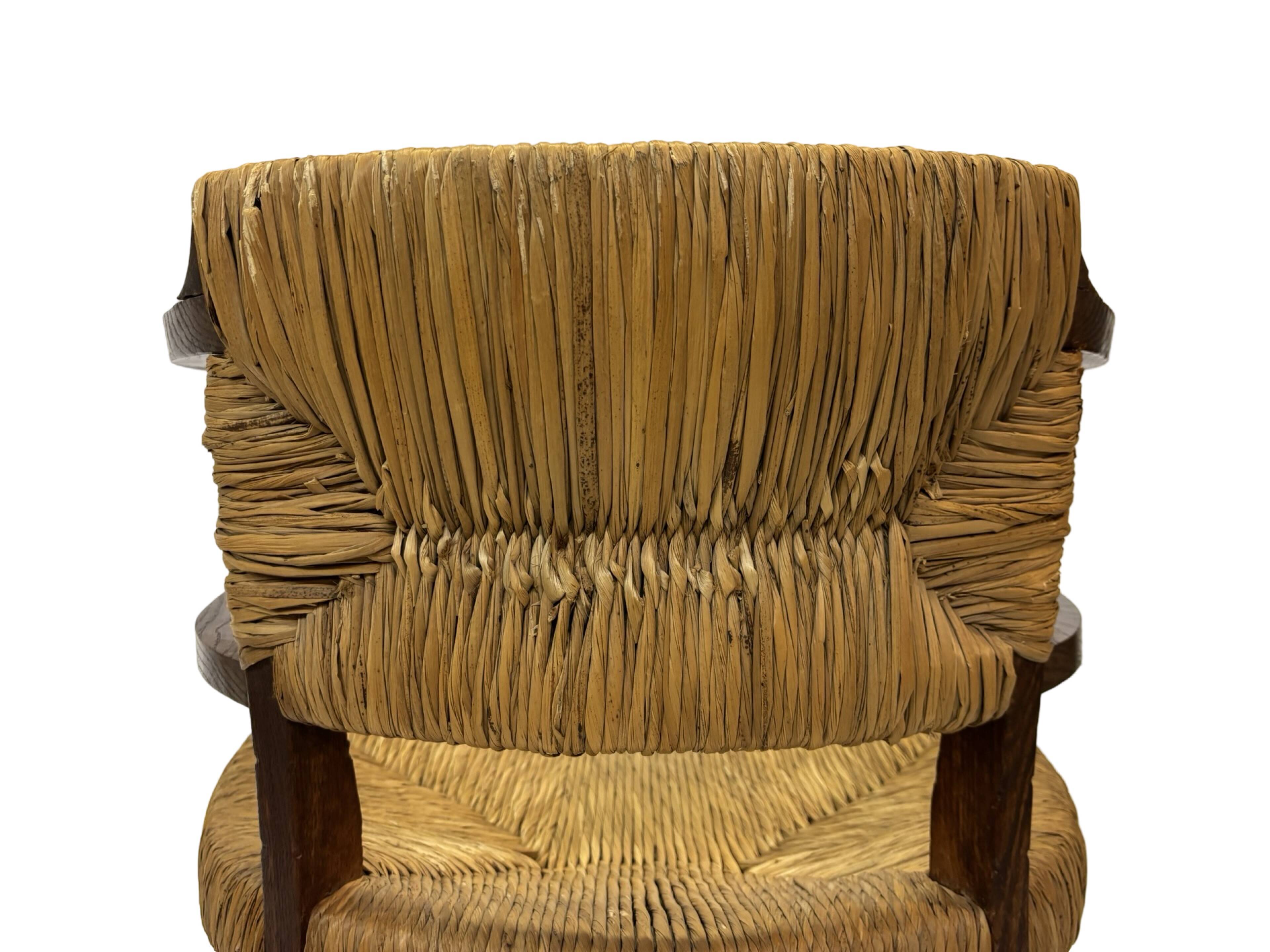 Art Deco chair minimalist oak wicker minimalist design