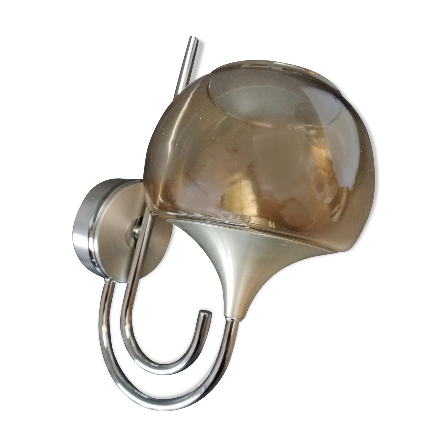 Aluminum and glass wall light Maison Sciolari