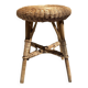 Tabouret en rotin et bois,   années 60