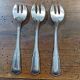 Set of 3 silver-plated oyster forks by Boulenger