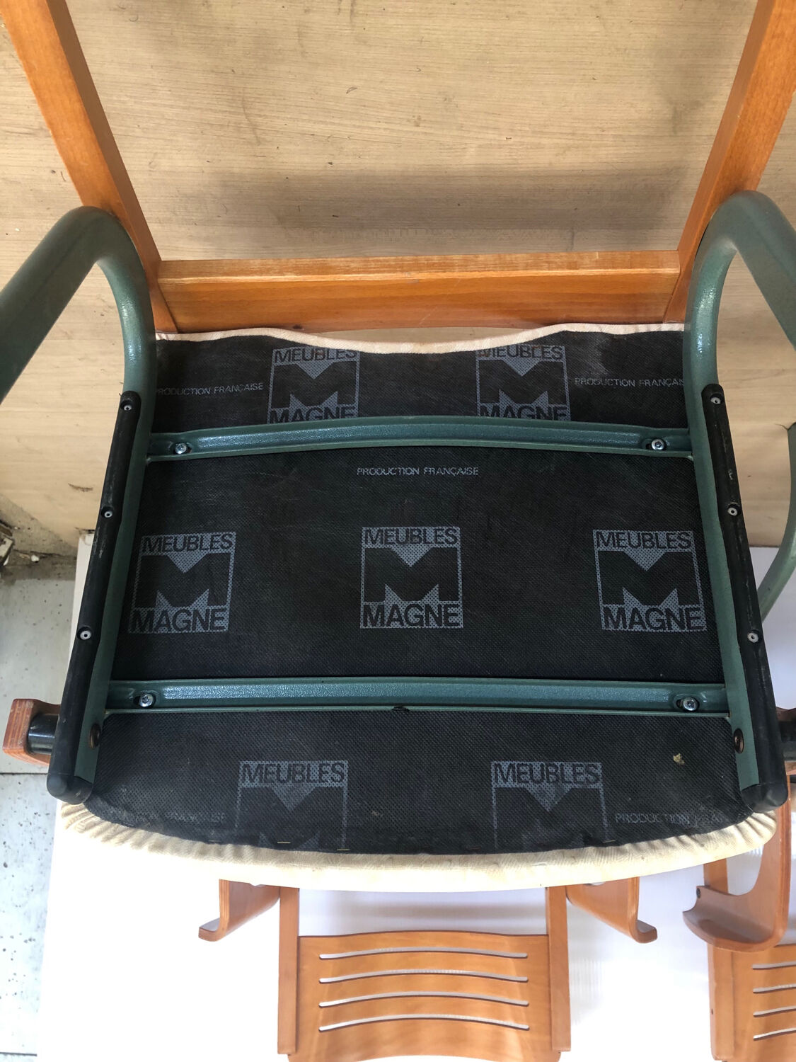 Set of 4 community armchairs by Meuble Magne
