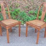 Art Deco oak chandy chairs 1930