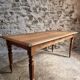 Antique oak dining table with drawer – France, early 20th century
