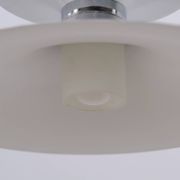 Scandinavian chandelier by MARKSLÖJD in aluminum and opaline, Sweden 1970