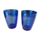 Lot de 2 verres bleus