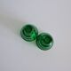 Edvin Ollers Green Glass Vases, Limmareds Glasbruk, Sweden, 1940s